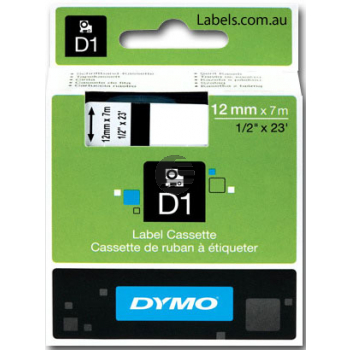 Dymo Schriftbandkassette schwarz/transparent (45010)