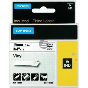 Dymo Farbiges Vinylband 19mm schwarz/weiß (18445)