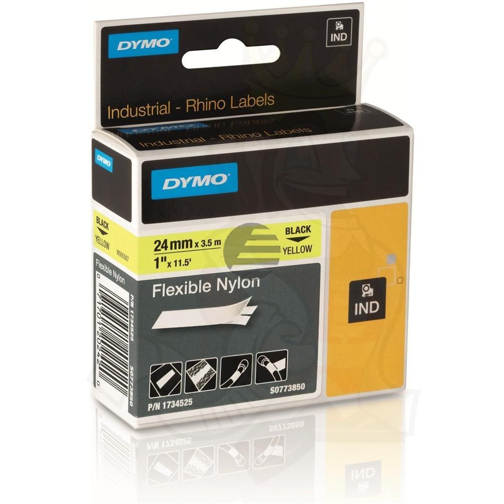 Dymo Flexibles Nylonband 24mm schwarz/gelb (1734525)