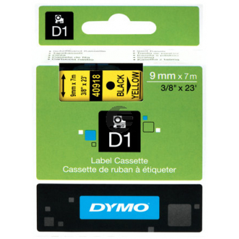 Dymo Schriftbandkassette schwarz/gelb (40918)