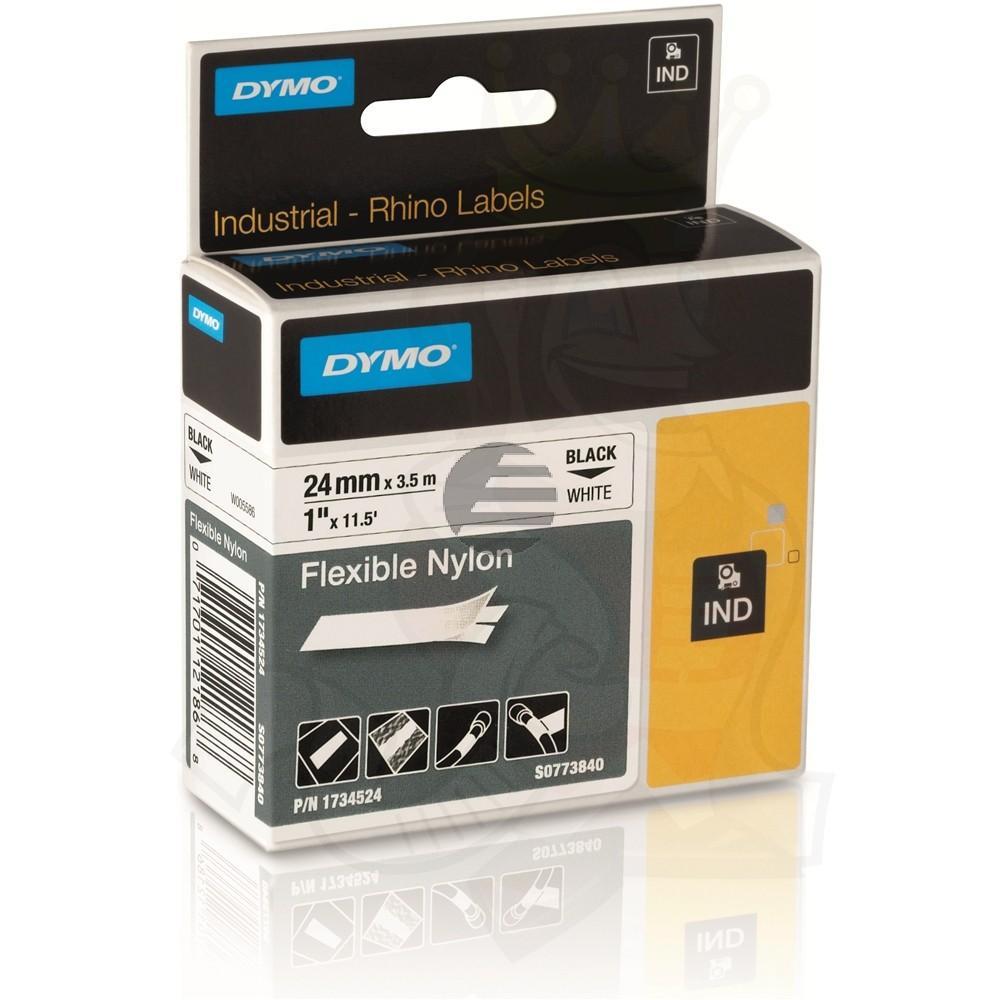 Dymo Flexibles Nylonband 24mm schwarz/weiß (1734524)